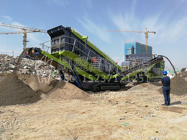 陜西·西安——履帶式移動破碎站在資源化現場效果好